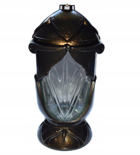 Sviečka kaplnka Lantern Lantern Glass Golden Glass