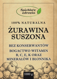 Sušené ovocie - Sušené brusnice 1kg 100% prírodné bez konzervačných látok
