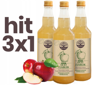 Živý ocot s jablkami Treasures GAI 3 fľaše 0,5 l.