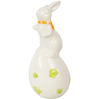 Veľkonočná dekorácia - Keramická figúrka Biała Bunny Veľká noc