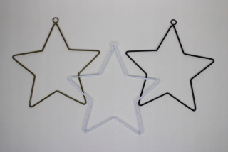 Veľkonočná dekorácia - Kovový prívesok Wire Black Star 35 cm