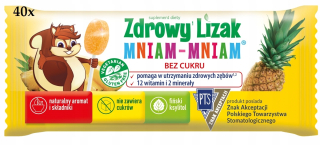 Zdravá Lollipop Yummy Yummy Ananás Chuť 40 kusov