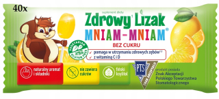 Zdravá príchuť Lollipop Yum yum citrónová 40 kusov