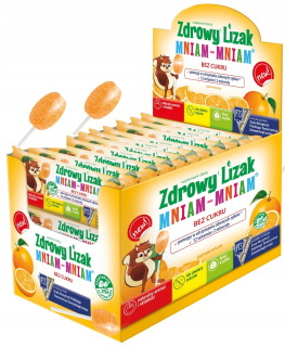 Zdravá lízanka BEZ cukrovej pomarančovej mňamky 40PCS