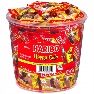 Haribo Happy-Cola Minibeutel 100 ks, 1 kg
