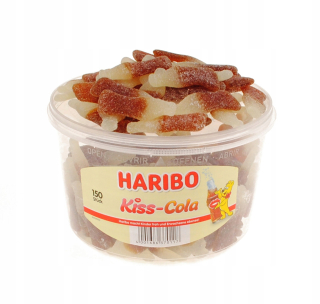 Haribo Kiss Cola gumové fľaše s kyslou colou 150 ks