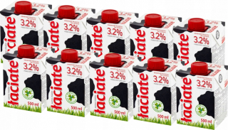 Nastavte 10x UHT mlieko pint 3,2% 0,5 l