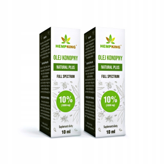 CBD - Sada 2 x CBD olej 10% 10 ml hempking