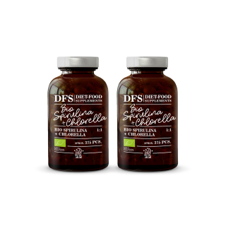 Sada 2x BIO SPIRULINA s CHLORELLA - tablety