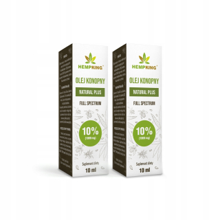 CBD - Sada 2x konopného oleja 10% CBD konope king 10 ml