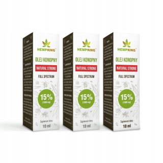 CBD - Set: 3x CBD olej 15%, 10 ml, najvyššia kvalita