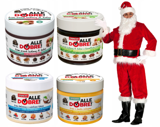 Sada 4 krémov, čokoládových príchutí 1 kg bez cukru FIT