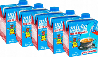 Nastavte 5x kompresiu mlieka nesladené 7,5% 500g