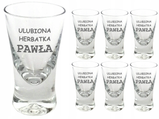 Sada 6 pohárov s nápisom Laser rytci