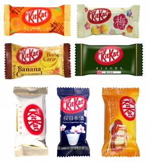 Ázijska kuchyňa - Sada 7 tyčí KitKat Mini Mix of Flavours JAPONSKO