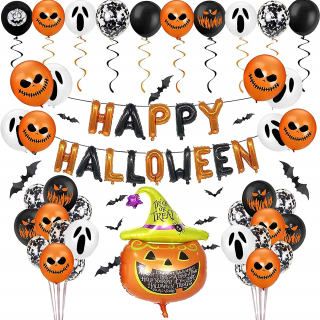Halloween - Halloween dekorácie súbor balónov banner