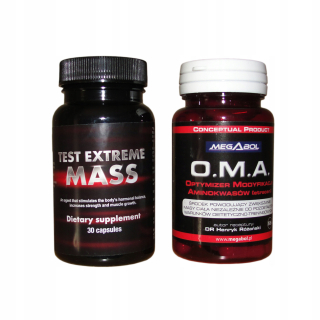 Testosterón - Sada Oma + Test Extreme Mass + Sila steroidov