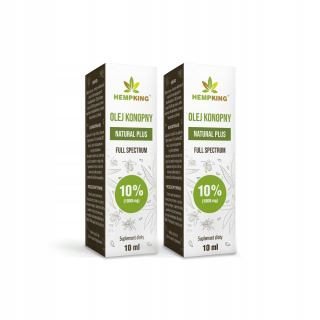 CBD - Premium set: 2x CBD olej 10% 10 ml, certifikát