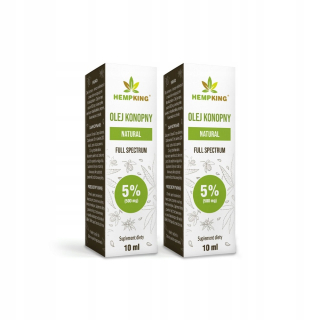 CBD - Premium set: 2x CBD olej 5% 10 ml, certifikované