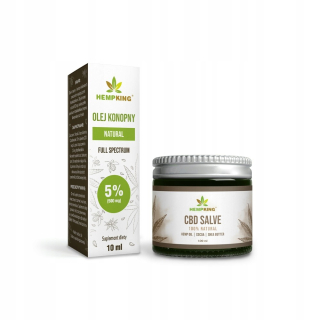 CBD - Premium set: CBD olej 5% + masť CBD SALVE