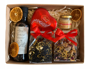 Darčekový čajový set, sirup, čokolády