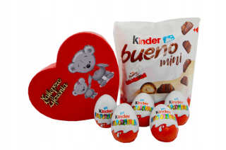 Darček Kinder Kinder Heart Egg Box Teddy Box
