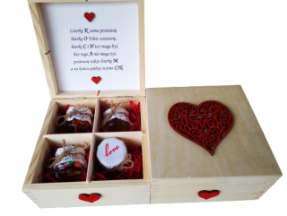 Darčekový set Valentine's Day 4 Jars Darčekový