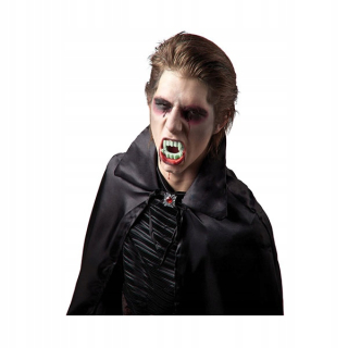 Halloween - Vampír charakterizačná súprava zubov krvný prášok