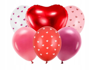 Darček na Valentína - Oranžovo-červený balónik srdiečko na vzduch alebo hélium Party deco 0cm