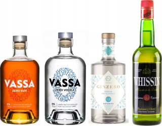 Sada nealkoholickej vodka whisky rum gin 0% 2,8l