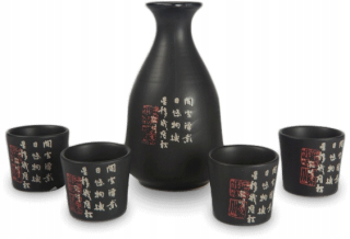 Ázijska kuchyňa - Čierna súprava SAKE