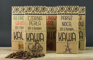 Zrnková káva - Sada ochutených káv 5 x 100g Premium 100% Arabica