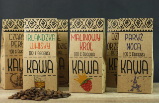 Zrnková káva - Sada chutí 9 x 100g Premium 100% arabčina