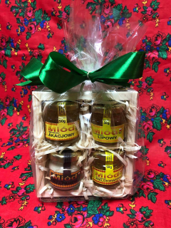Medový set 4x50g Zdravý darček - zelená