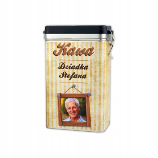 DARČEK nastavený na plechovku na kávu GRANDPA NAME