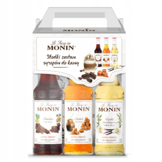 Sada kávového sirupu Monin 3x250ml Sada kávy
