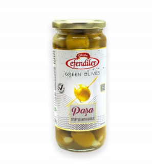 Zelené olivy s cesnakom 500g