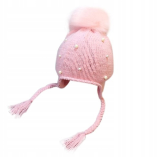 Zimná teplá pletená detská čiapka pre ňu
