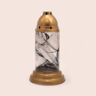 Znicz 7116 - Black Alabaster - Gold H. 32 cm