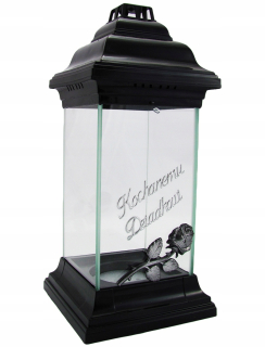 Vysoký stojan pre sviečku temperované sklo 60 x 20 x 0,5 cm