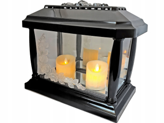 Sviečka Panten Lantern Black+2 LED sviečky