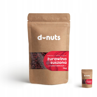 Sušené ovocie - Brusnice bez prémiového cukru 1kg eco dnuts lahodný