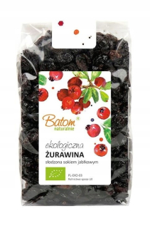 Sušené ovocie - Brusnice sladené s jablkovým džúsom bio 250g baom