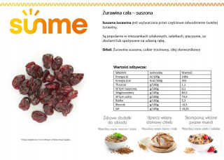 Sušené ovocie - Sušené brusnice - všetky 5 kg