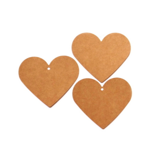 Darček na Valentína - Eco značky prívesky 7,3 x 6,5 cm 10 ks