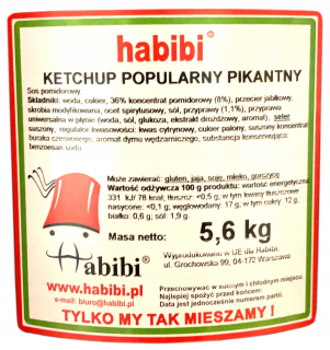 Habibi Ketchup Picye 5.6kg Habibi