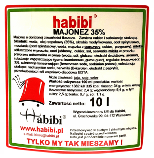 Habibi majonéza 35% 10kg Habibi