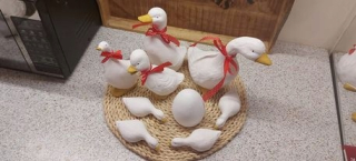 Veľkonočná dekorácia - Veľkonočný zajačik, Bunny Bunny Bunny Cypsum