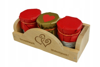 Med, set, dar, valentínsky deň, prípad, gravírovanie