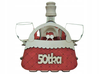 50. narodeninám darček pre ženy kabelku karafy